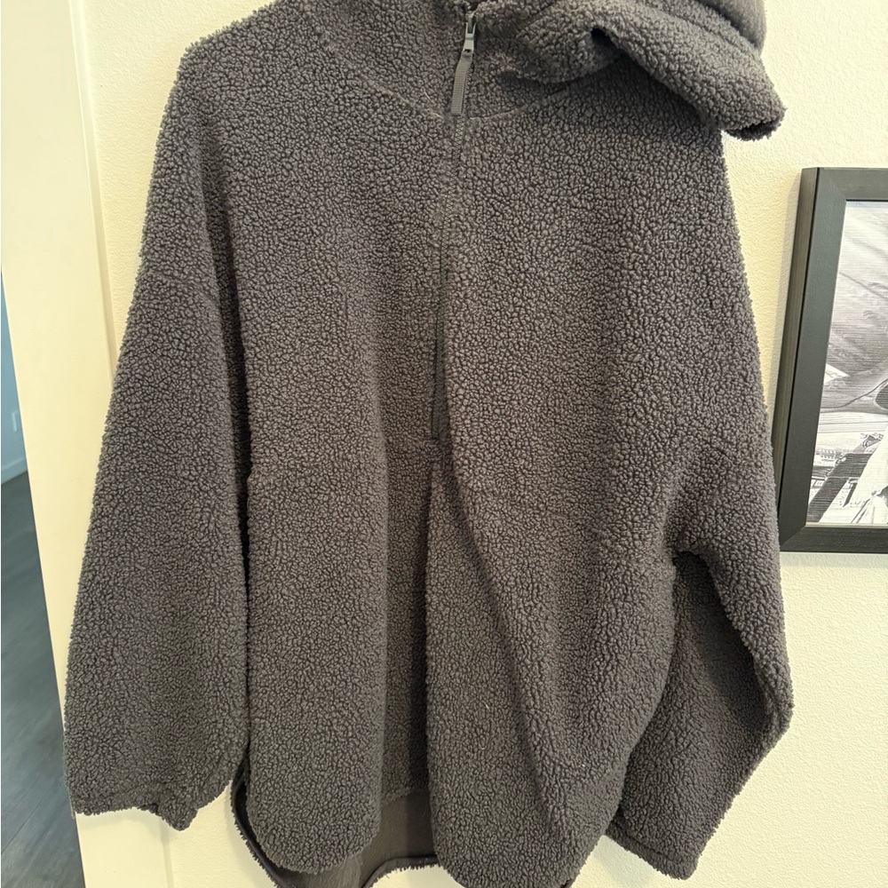 Old Navy Charcoal Sherpa Hoodie